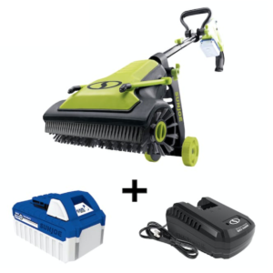 Restored Sun Joe 24V-PSC | 24V IONMAX Cordless Surface & Patio Cleaner Kit | Nylon Bristle Brushes | Dual Spray Nozzle | W/ 4.0-Ah Battery + Charger (Refurbished)