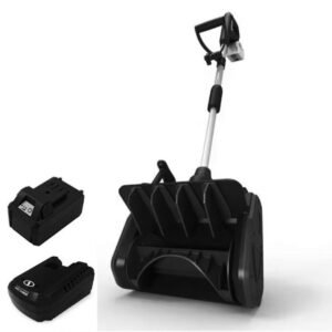 Restored Snow Joe 24V-SS13.5-XR-BLK | Cordless Battery Snow Shovel Kit | 13.5 Inch | 24-Volt | W/ 5.0-Ah Battery & Charger | Directional Control (Refurbished)