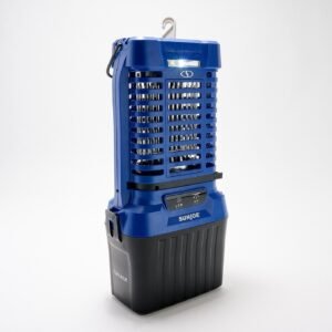 Restored Sun Joe Portable 24V Battery Operated Bug Zapper | Blue (Refurbished)
