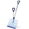 Restored Snow Joe Shovelution SJ-SHLV02 | Strain-Reducing Shatter-Resistant Polycarbonate Snow Shovel | W/ Spring Assisted Handle | 18-inch (Refurbished)