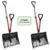 2 PACK - Snow Joe Shovelution SJ-SHLV01 | 18-in Strain-Reducing Snow Shovel | W/ Spring Assisted Handle (Open Box)