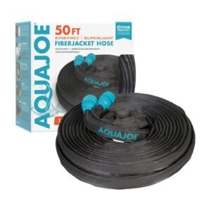Restored Aqua Joe AJFJH50 Ultra Flexible Kink Free Fiberjacket Garden Hose | 50-Foot (Refurbished)