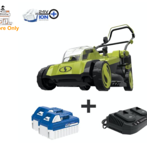 Restored Sun Joe 24V-X2-17LM | In-Store Exclusive | 48V iON 17 in Cordless Mulching Lawn Mower | W/Grass Catcher | Green (Refurbished)